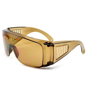 ANSI Z87.1 <span class=keywords><strong>Fit</strong></span> <span class=keywords><strong>Over</strong></span> <span class=keywords><strong>Safety</strong></span> <span class=keywords><strong>Glasses</strong></span> WrapoundナイトビジョンイエローPCレンズ保護メガネゴーグル - Product Image 4