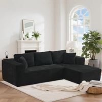 105-Zoll Modulares Stoff-Wolkensofa L-förmiges Ecksofa Moderne Wohnzimmermöbel für Krankenhäuser Chinesischer Lieferant Großhandel Export