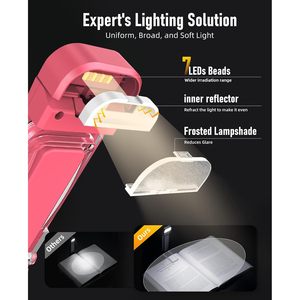 HIONXMGA Clip On Book Light Touch Control Rechargeable <b>LED</b> Reading Lamp For <b>Bed</b> And Books With 3 Amber Colors - Product Image 5