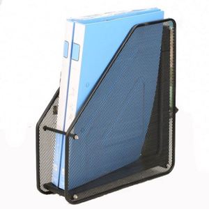 Metal Black Mesh Desk <b>File</b> <b>Organizer</b> 1-tier Magazine Holder Magazine <b>File</b> Holder <b>Organizer</b> - Product Image 1