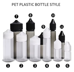 Vente en gros de flacons d'huile essentielle noire pour soins de la peau de 30ml flacons de gouttes de jus vides en plastique pour les yeux avec compte-gouttes - Product Image 4