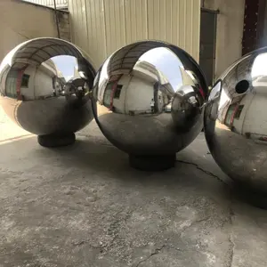 Scultura da giardino da 2 metri grande sfera in acciaio inossidabile aisi304