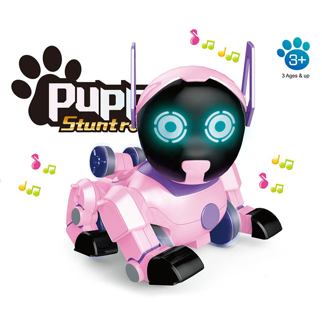 Rechargeable Smart Stunt Watch Remote Dog Robot Radio Control Toys Puppy