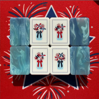 Siap Kirim Set Alas Mahjong Akrilik Mewah Motif Lautan Terbaru 2026 untuk 4 Pemain, Mahjong Poker Amerika, Produk Terlaris