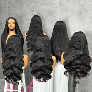 <span class=keywords><strong>Parrucche</strong></span> economiche in capelli umani vergini vietnamiti, <span class=keywords><strong>lunghe</strong></span>, con onde naturali, con frontale in pizzo, 100% Remy, per donne nere - Product Image 3