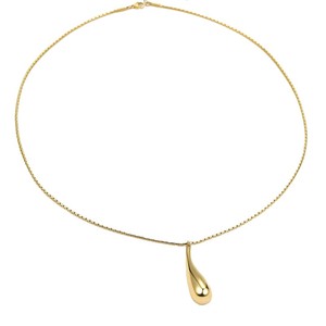 INS nuova moda retrò collana a maglie in oro esagerato acciaio inossidabile lucidato a goccia pendente Versatile per clavicola - Product Image 4