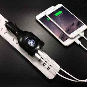 Caricabatterie per auto per telefoni cellulari caricabatterie da parete per auto Dual USB portatile 2 in 1 con spina pieghevole per iPhone Galaxy <span class=keywords><strong>LG</strong></span> Google - Product Image 3