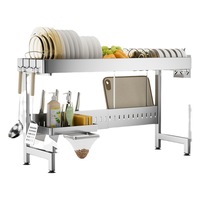 Rétractable En Acier Inoxydable Vaisselle Rack Évier De Cuisine De Stockage Stand Type Bol Rack Vaisselle Organisateur