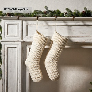 Chaussettes de Noël en acrylique solide, écologiques, douces et tricotées, design personnalisé, impression numérique, sapin de Noël - Product Image 1