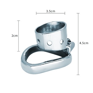 Anillos para Pene Pequeños FRRK, Jaula de Castidad Masculina de Acero Inoxidable, Cinturón de Bondage para Pene, Dispositivos de Bloqueo, Juguetes Sexuales BDSM para Hombres - Product Image 6