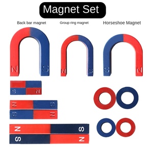 Aimant en forme de fer à cheval en U, en ferrite, pour l'enseignement, en AlNiCo, permanent, puissant, grand, bleu/rouge, pour la soudure et l'éducation - Product Image 3