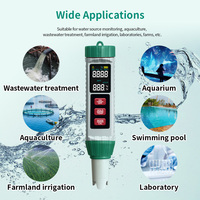MF-X51 Testeur de qualité de l'eau portable 5 en 1 Mesure TDS EC pH Sel Température avec sonde haute sensibilité pour aquarium domestique