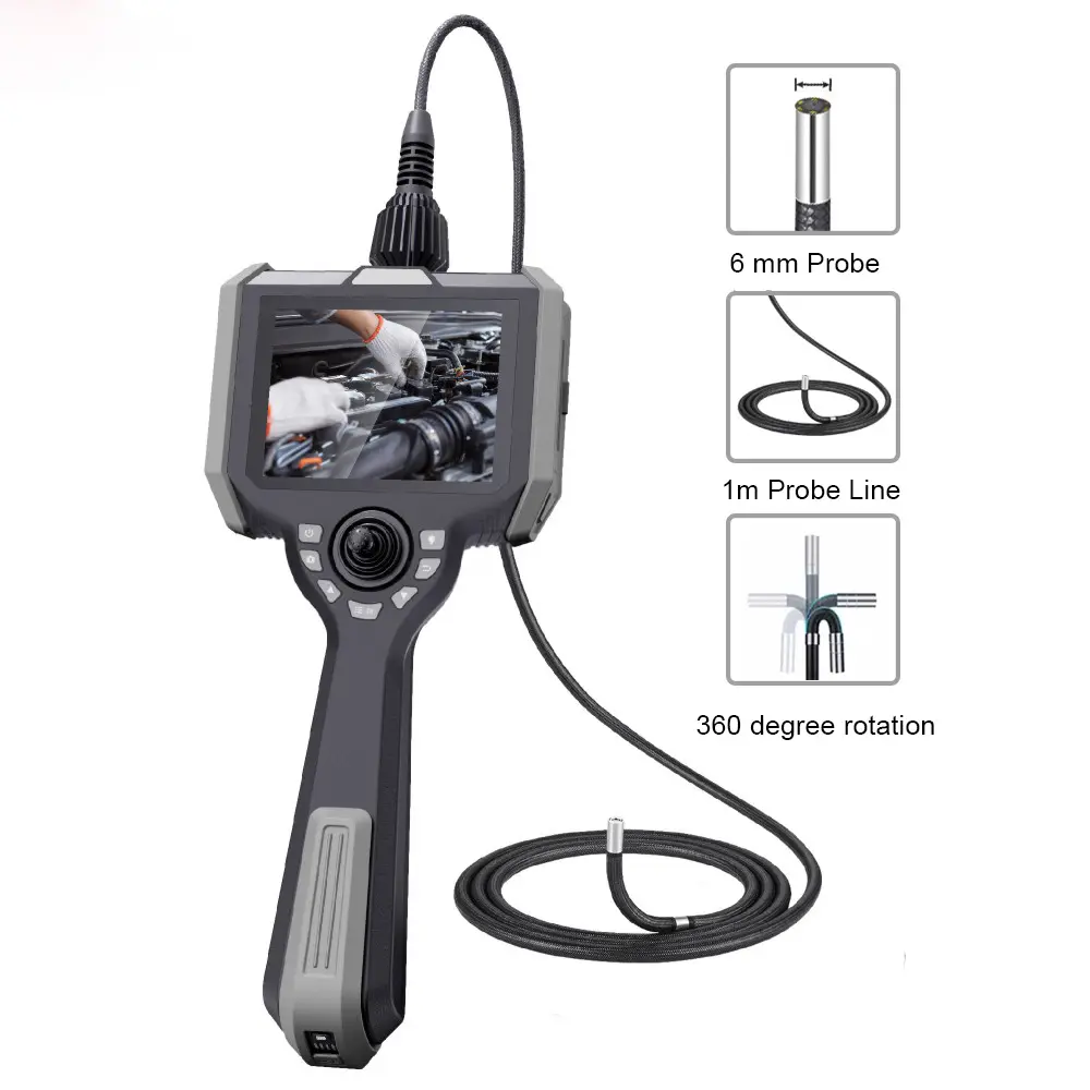 VSNDT WS-G6010 portable endoscope camera Industrial Endoscope camera with 5'' LCD screen 6mm 720P video borescope