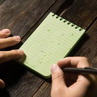 Gran Oferta personalizada Mini 3 "x 5" Bloc de notas en espiral All Weather Notebook de bolsillo impermeable Bloc de notas de papel de piedra bajo la lluvia