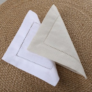 Serbet Koktail Bordir Katun Linen Lembut Dapat Digunakan Kembali Dekoratif untuk Meja Makan Pesta Pernikahan Logo Kustom - Product Image 5