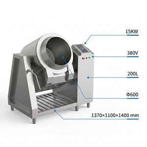 Máquina de Inducción Comercial de Pie para Saltear Alimentos con Pantalla Táctil de 7 Pulgadas para Cocinas en la Nube y Restaurantes - Product Image 2
