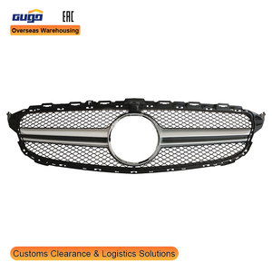 Griglia Anteriore GUGO W205 per Mercedes Classe C Berlina Coupé 2015-2017 Argento Metallizzato Stile AMG con Foro per Telecamera - Product Image 1