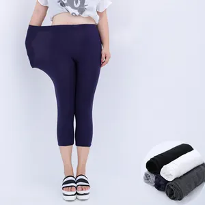 กางเกงเลกกิ้งขายาว3/4สำหรับผู้หญิงกางเกงขายาวผ้ายืดเนื้อนุ่มยืดหยุ่น