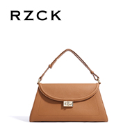 RZCK tas tangan kulit asli untuk wanita, tas tangan klasik, tas tangan kulit asli, Lychee, mewah, gaya Oriental, untuk wanita