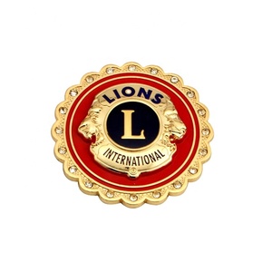 High Quality International Lions Club Car <strong>Badge</strong> 3d Metal <strong>Embossed</strong> Tpu <strong>Badges</strong> Metal <strong>Badge</strong> Printing for <strong>Custom</strong> - Product Image 1