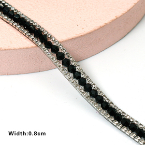 <span class=keywords><strong>Diamant</strong></span> strass avec film de repassage en maille adhésive au dos, chaîne de perles, robe de mariée, sac à chaussures, accessoires vestimentaires, dentelle - Product Image 6