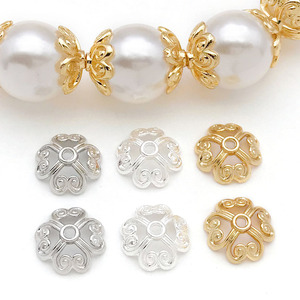<b>Copper</b> Plated Flower Shape Jewelry Findings For <b>Bracelet</b> Making DIY Accessories Silver Gold Tone 10Pcs - Product Image 2