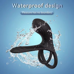 Anneau de verrouillage du sperme jouets sexuels masculins télécommande anneau de verrouillage électrique de sperme Stimulation en silicone Couples partager anneau vibrant - Product Image 5