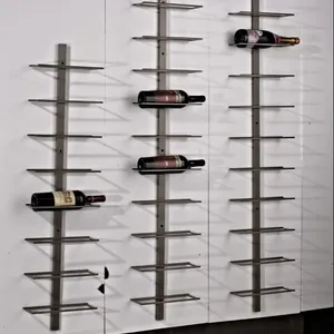 Wine Rack Aluminium Modern Decorative Display Metal Glass Bottle Storage Holder Rack Wall Mounted Wine Rack