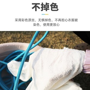 Corde à linge extérieure 5, 10, 15 mètres en polypropylène avec crochets en acier inoxydable pour sécher la literie et les couvertures sur balcon - Product Image 2