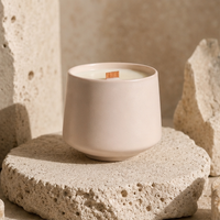 Pot en céramique de couleur personnalisée, bougie en cire de soja écologique parfumée pour la décoration de la maison, aromathérapie