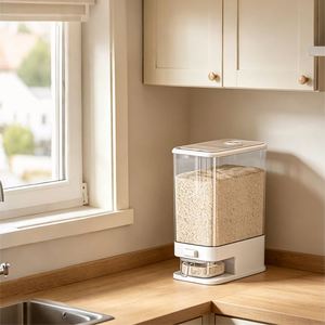 New Press-Top <b>Rice</b> ContainerGrain Storage Cereals Food-Grade <b>Container</b> Large Capacity <b>Rice</b> <b>Container</b> for Household - Product Image 2