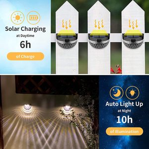 LY Solar Powered 6 LED Semi Circular Wall <b>Light</b> Outdoor Step Fence Lighting - Product Image 5