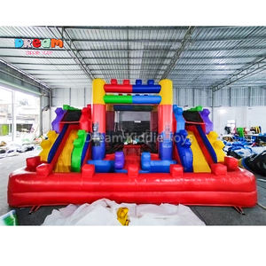 Parcours d'obstacles commercial Maison de rebond Combo Blocs de construction Château gonflable Bloc de terrain de jeu gonflable Château sautant pour les enfants - Product Image 6