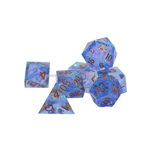 Sharp Edge Polyhedral <strong>Dice</strong> <strong>Set</strong> - 7-Piece Resin RPG <strong>Dice</strong> for DND, Tabletop Games, Custom <strong>Color</strong> Precision <strong>Dice</strong> - Product Image 3
