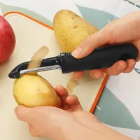 Premium 2-In-1 Roestvrijstalen Draaibare Groenteaardappelschiller Zachte Grip Gemakkelijk Handmatige Bediening Fruitwortelen Smart Draadloos