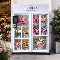 Máquina expendedora de ramos frescos para exteriores, armario comercial inteligente para venta de flores, equipo automático de autoservicio con refrigeración, disponible las 24 horas del día, los 7 días de la semana