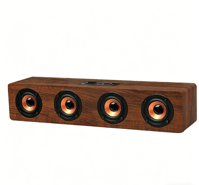KTS-1108 Wireless Portable Outdoor BT Speaker with FM Radio Factory Price Wholesale OEM Wooden Soundbar Bluetooth Speaker Hot