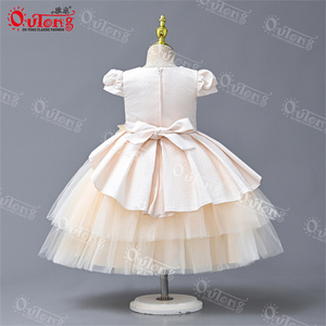 Yoliyolei-vestido de fiesta de tul con lazo para niña pequeña, vestido estampado de nuevo estilo, con sombrero, <span class=keywords><strong>2023</strong></span> - Product Image 2