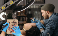 Peau d'Entraînement de Tatouage VIVE Double Face 8'' X 6'', 100 Pièces Vierge, pour Microblading Sourcils Maquillage Permanent Débutant TPE Souple et Facile à Utiliser