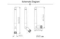 Antenne sans fil JCG402 de haute qualité pour intérieur, 3db GSM 3G WCDMA 800~2500mhz 4G LTE