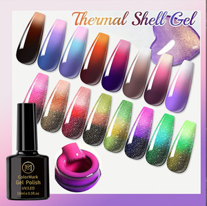 Gel <span class=keywords><strong>thermique</strong></span> OEM avec logo, 3 couleurs, contrôle de la température, effet Aurora, vernis à ongles <span class=keywords><strong>semi</strong></span>-<span class=keywords><strong>permanent</strong></span>, soak-off, UV LED - Product Image 2