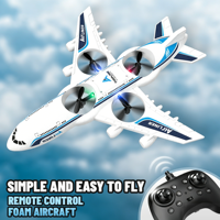 Avion en mousse télécommandé 2.4G et quadrirotor modèle de jouet de drone de combat à induction par gravité contrôlé à la main pour les 14 ans et plus