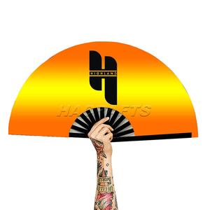 Abanico Chino Grande de Bambú de 13.3 Pulgadas <span class=keywords><strong>con</strong></span> Logotipo, Abanico Promocional de Nailon para <span class=keywords><strong>Taichi</strong></span>, Abanico Personalizado - Product Image 1