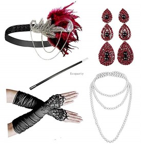 50% de réduction Ecoparty 1920 s Déguisements Flapper Gatsby <span class=keywords><strong>Charleston</strong></span> Gangster Accessoires de déguisement - Product Image 3