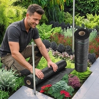 Toile paysagère robuste de 1,2 m pour le contrôle des adventices – Tapis anti-mauvaises herbes