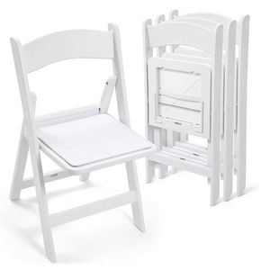 Sedia Pieghevole in Plastica Bianca Imbottita <span class=keywords><strong>Wimbledon</strong></span> per Esterni, Giardino, Matrimoni e Cortili - Vendita all'Ingrosso - Product Image 1