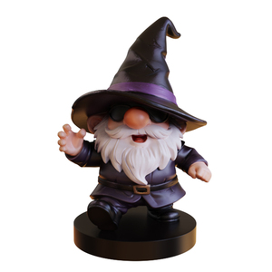 Statuetta Personalizzata in Resina OEM ODM, Gnomo Magico con Base, Fornitore all'Ingrosso di Statue da Collezione in Poliresina - Product Image 3