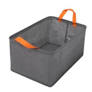 Muti-function Foldable Clothes Storage <b>Bin</b> Non-woven Fabric Storage Basket With Handle for Organizers - Product Image 5