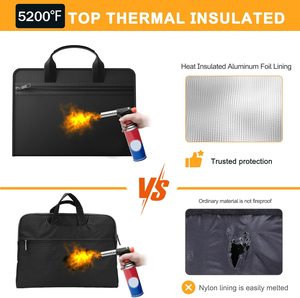 Du Lịch Nhà Lưu Trữ An Toàn Thư Mục Tập Tin Chất Kết Dính 5200 ℉ Accordion Tập Tin Tổ Chức Chống Cháy Tài Liệu Tổ Chức Với Túi Và Dây Kéo - Product Image 5