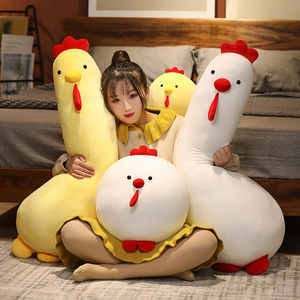 Peluche personalizzato con logo a forma di pulcino grasso, morbido e coccoloso, cuscino lungo a forma di gallina, peluche rotondo a forma di gallo, simpatico cuscino decorativo - Product Image 1